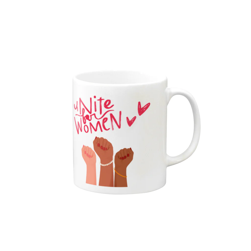 GG Voice & ActionのUnite for Women Mug :right side of the handle
