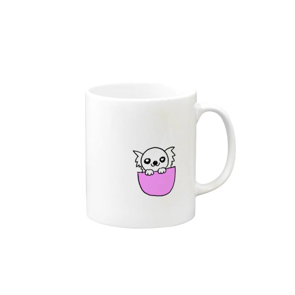 ちわわんこのチワワ Mug :right side of the handle