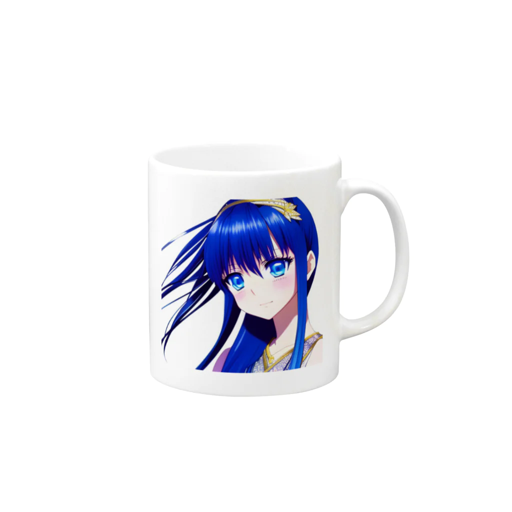 the blue seasonのあおい Mug :right side of the handle