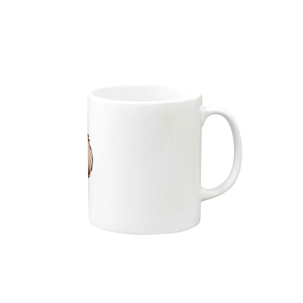 レイチェルのまっすぐな犬 Mug :right side of the handle