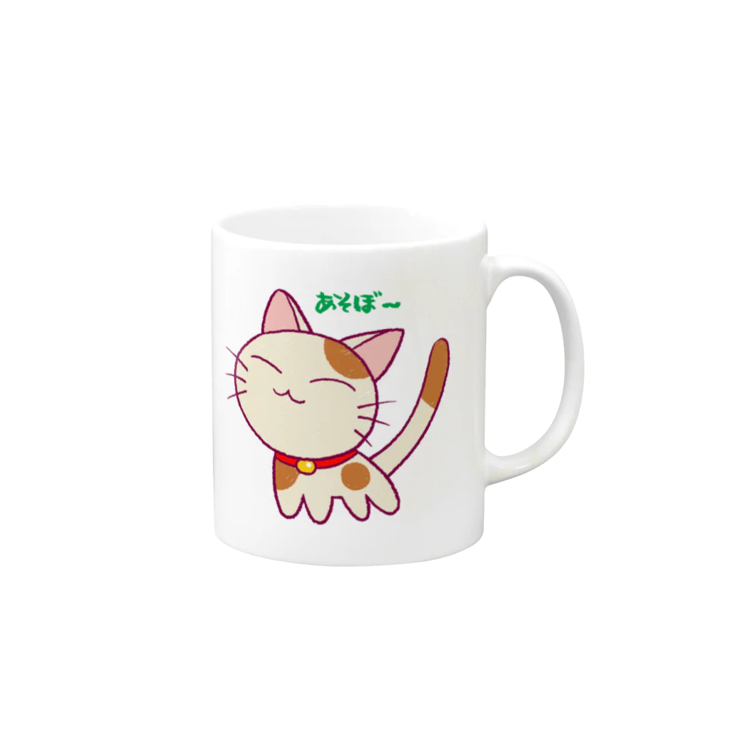 islandmoon13の遊びたがる子猫 Mug :right side of the handle