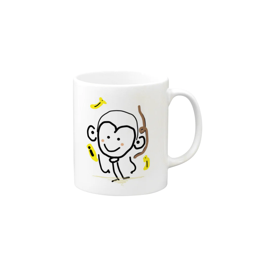 ouhimeのサル Mug :right side of the handle