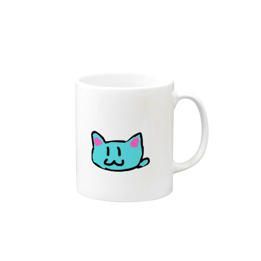 nineya222-neniya222のにゃんにゃん Mug :right side of the handle