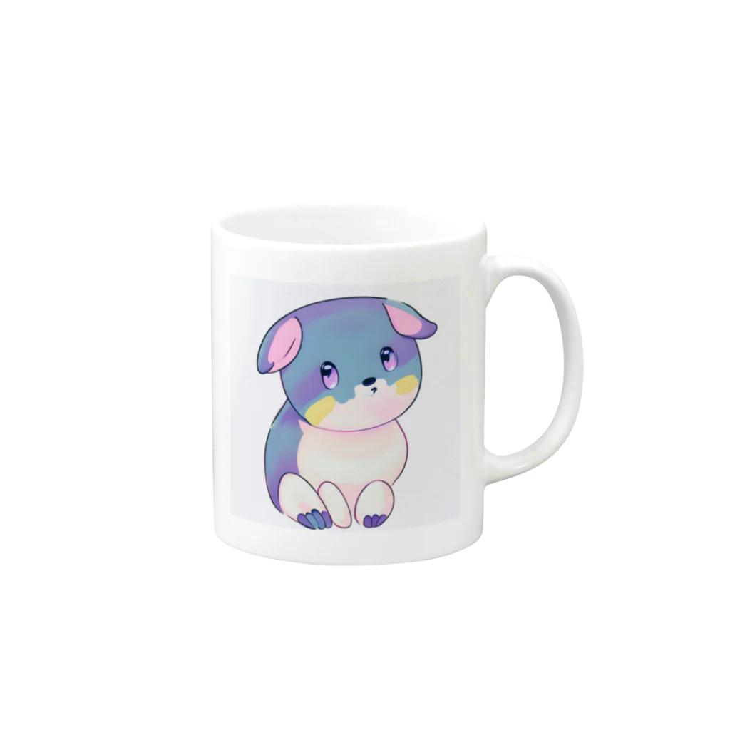 可愛いトレジャーの不明な動物 Mug :right side of the handle