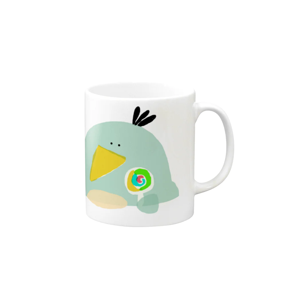 PenkichiFamilyのペン吉 Mug :right side of the handle