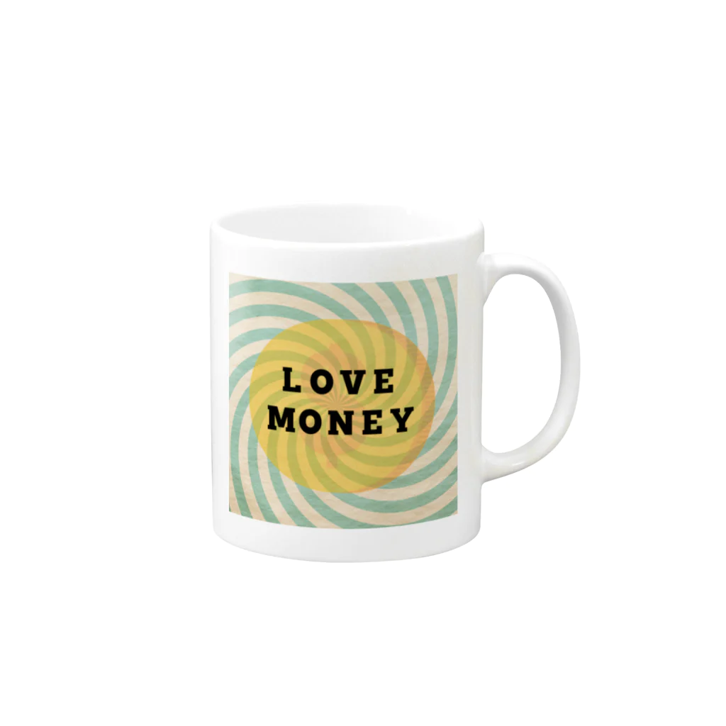 ＴＡＫＡＹＯＫＡＴＴＡのLOVE  MONEY Mug :right side of the handle