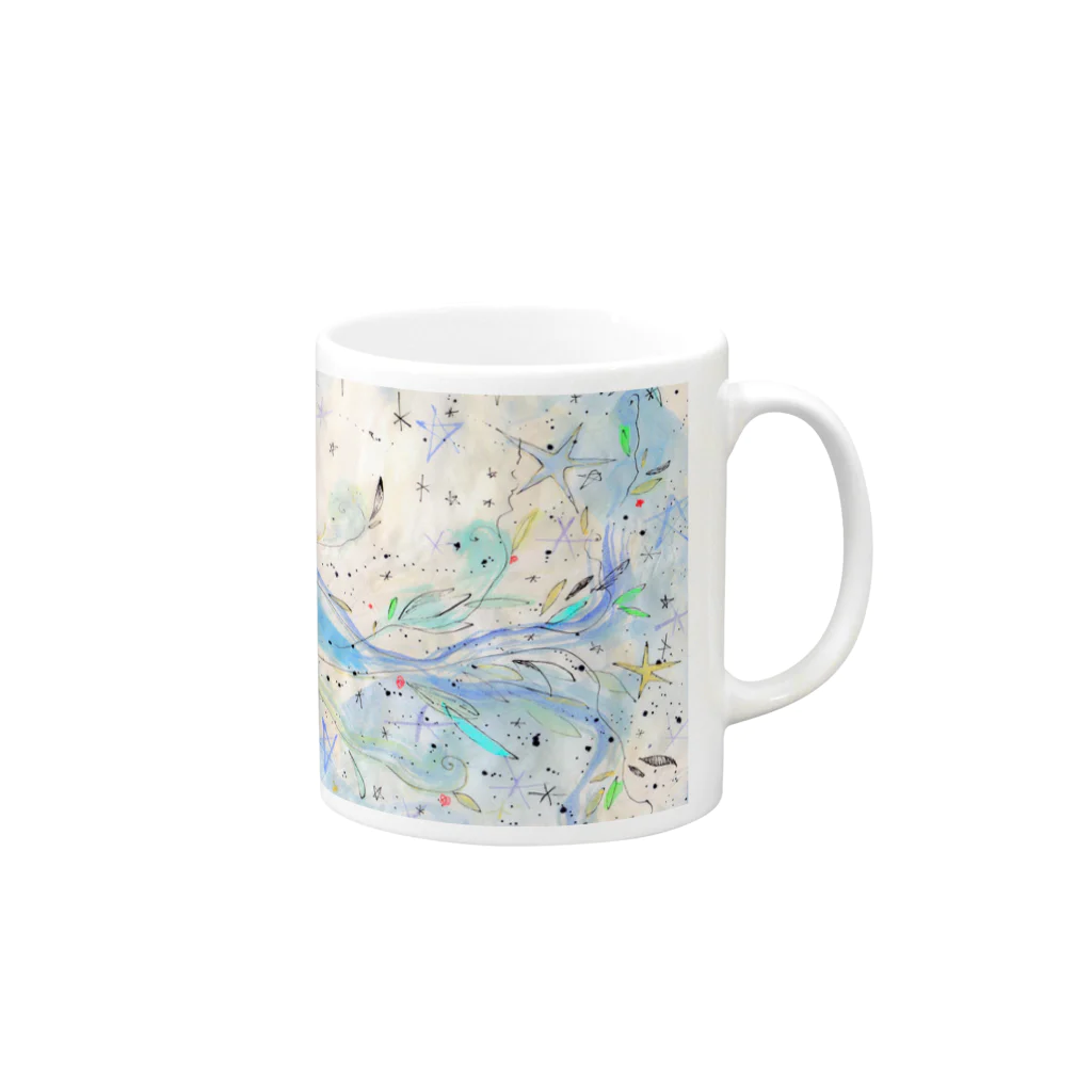 Mayuの月と魚　 Mug :right side of the handle