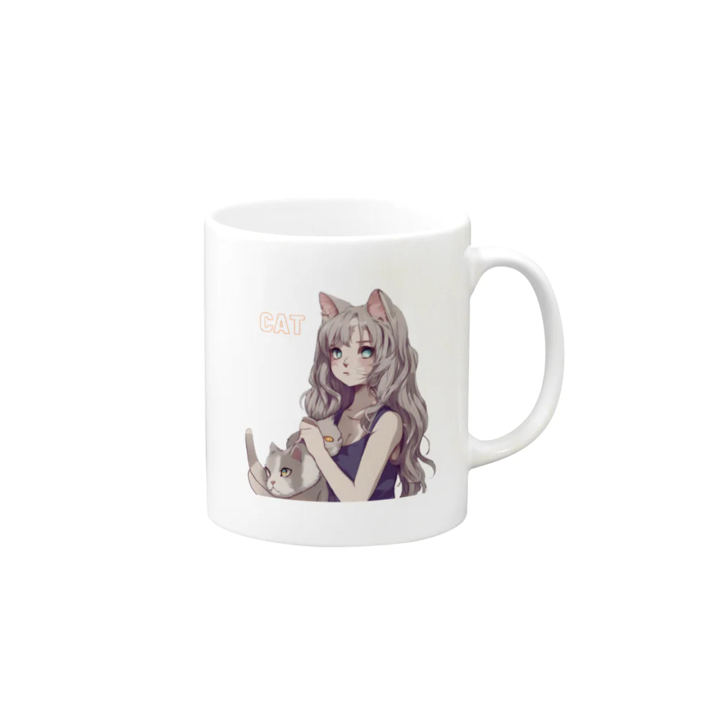 wdd4691のイヤちゃん Mug :right side of the handle