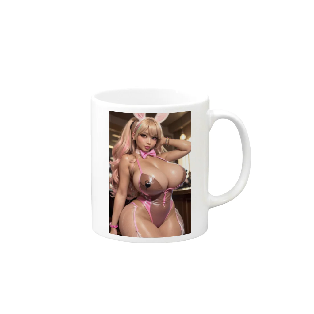 AIグラビア 爆乳ギャル YUKIのAIグラビア 爆乳バニーギャル05 Mug :right side of the handle