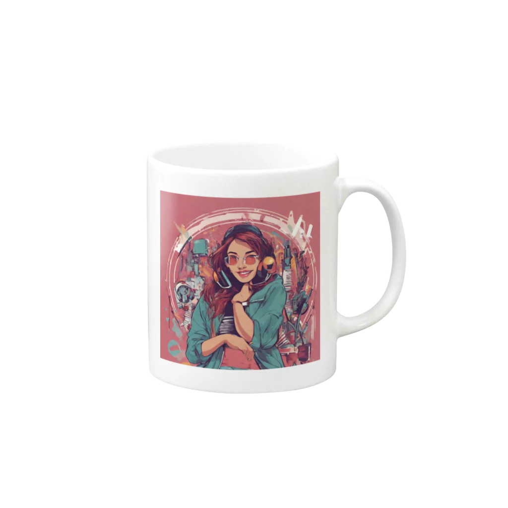 Mi-ko333shopのマイコレクション 美しい女性 Mug :right side of the handle