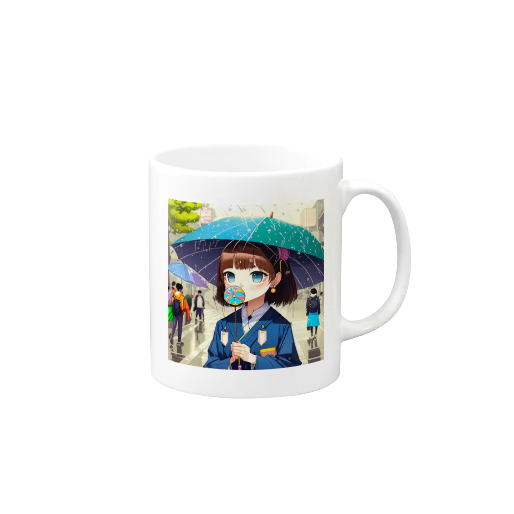 Lupinusの可愛い少女 Mug :right side of the handle