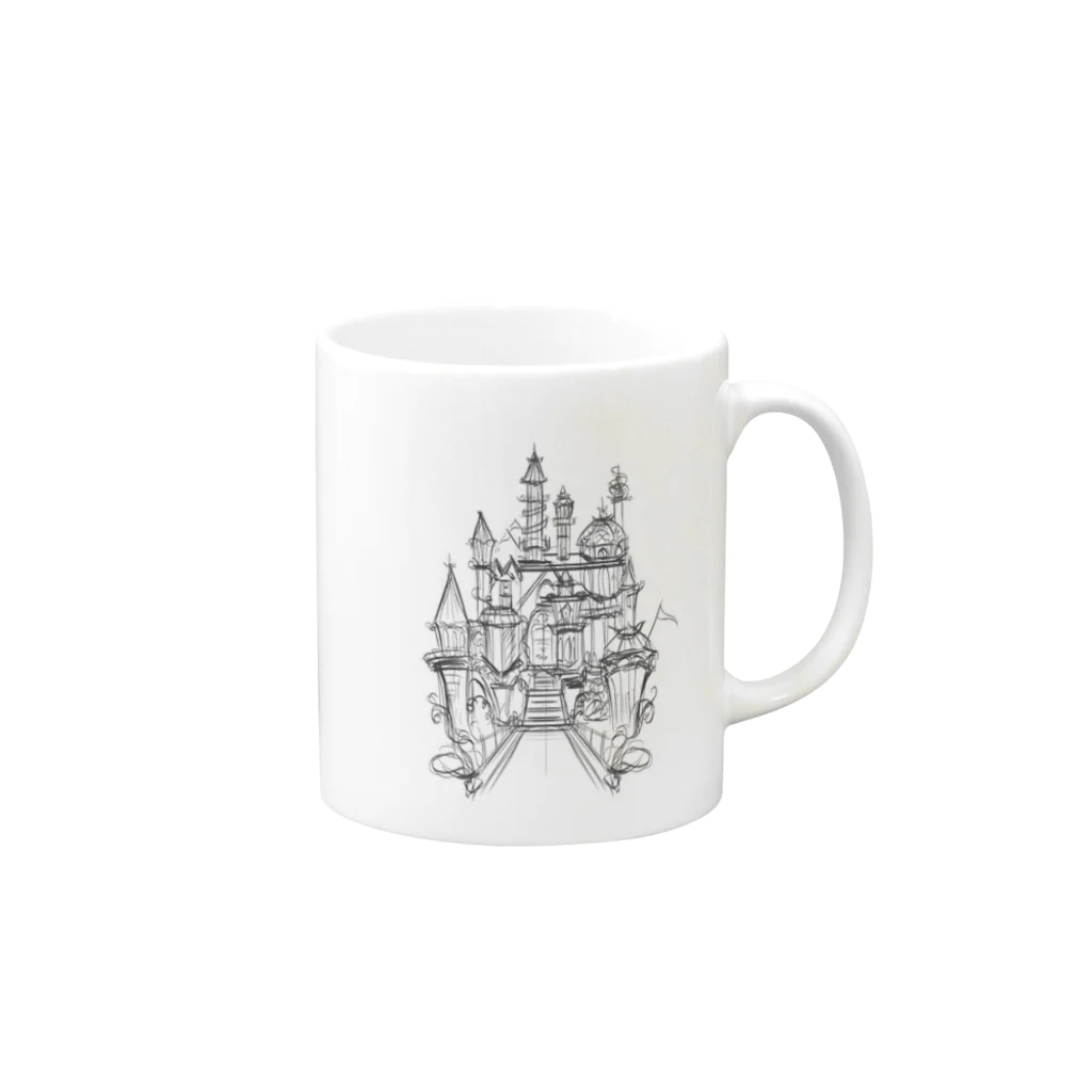 Aya FujiiのDreamer's Castle Mug :right side of the handle