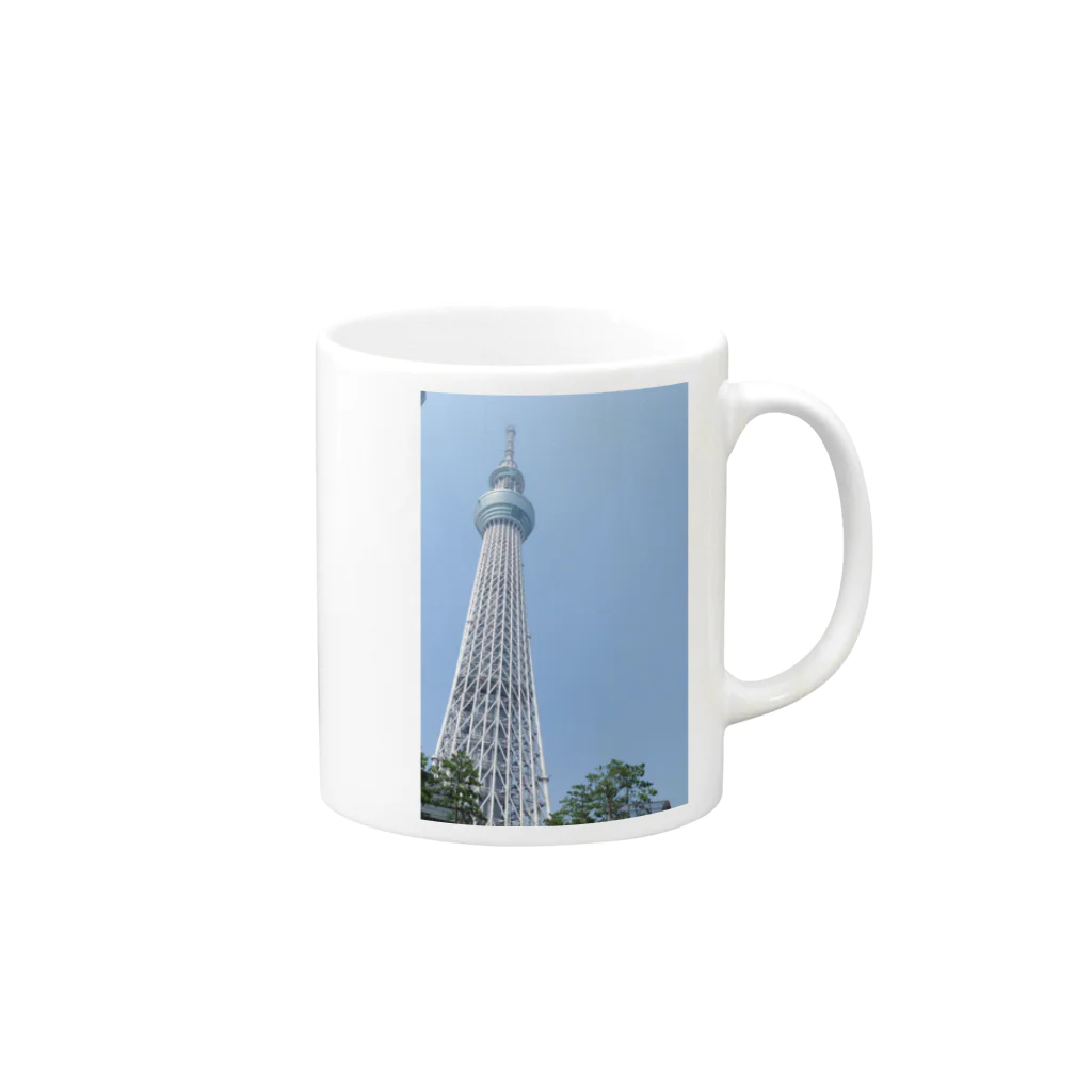 kyurakkoのTOKYO SKYTREE マグカップの取っ手の右面