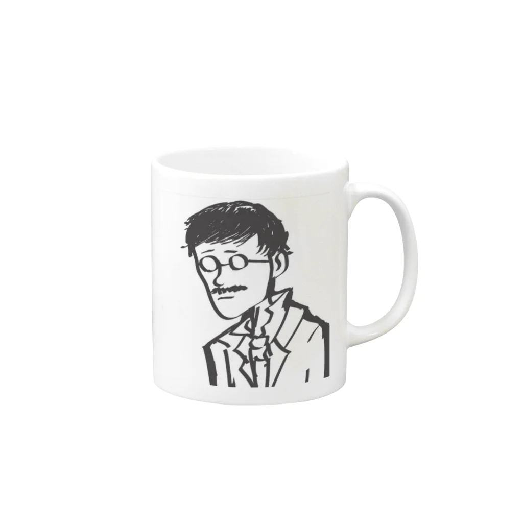 K.R.factoryの天才は孤独SHOさんグッズ Mug :right side of the handle