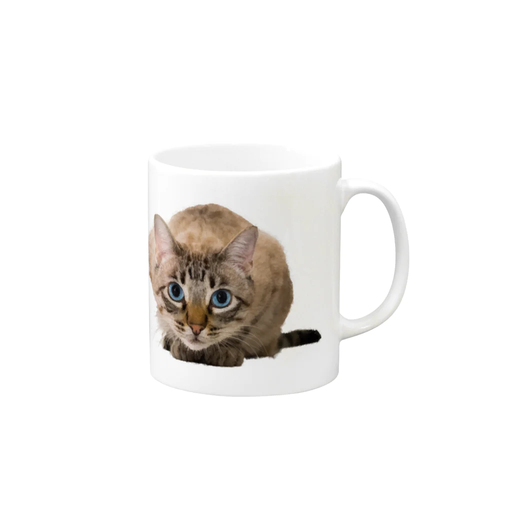 bitpiyoのねこちゃん Mug :right side of the handle