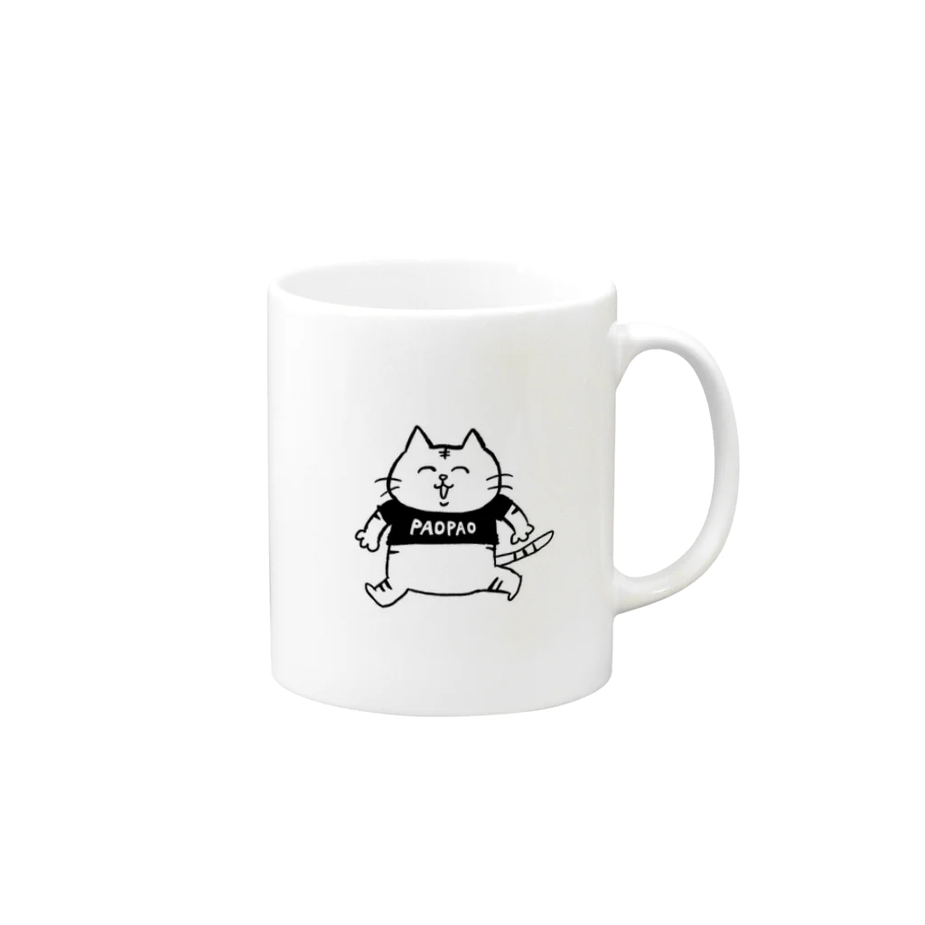 ぱおぱおストアのぱおねこ Mug :right side of the handle