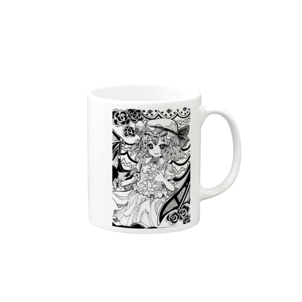 🌼*ﾟがーべらめらん*ﾟ🌼の東方projectレミリアスカーレット③ Mug :right side of the handle