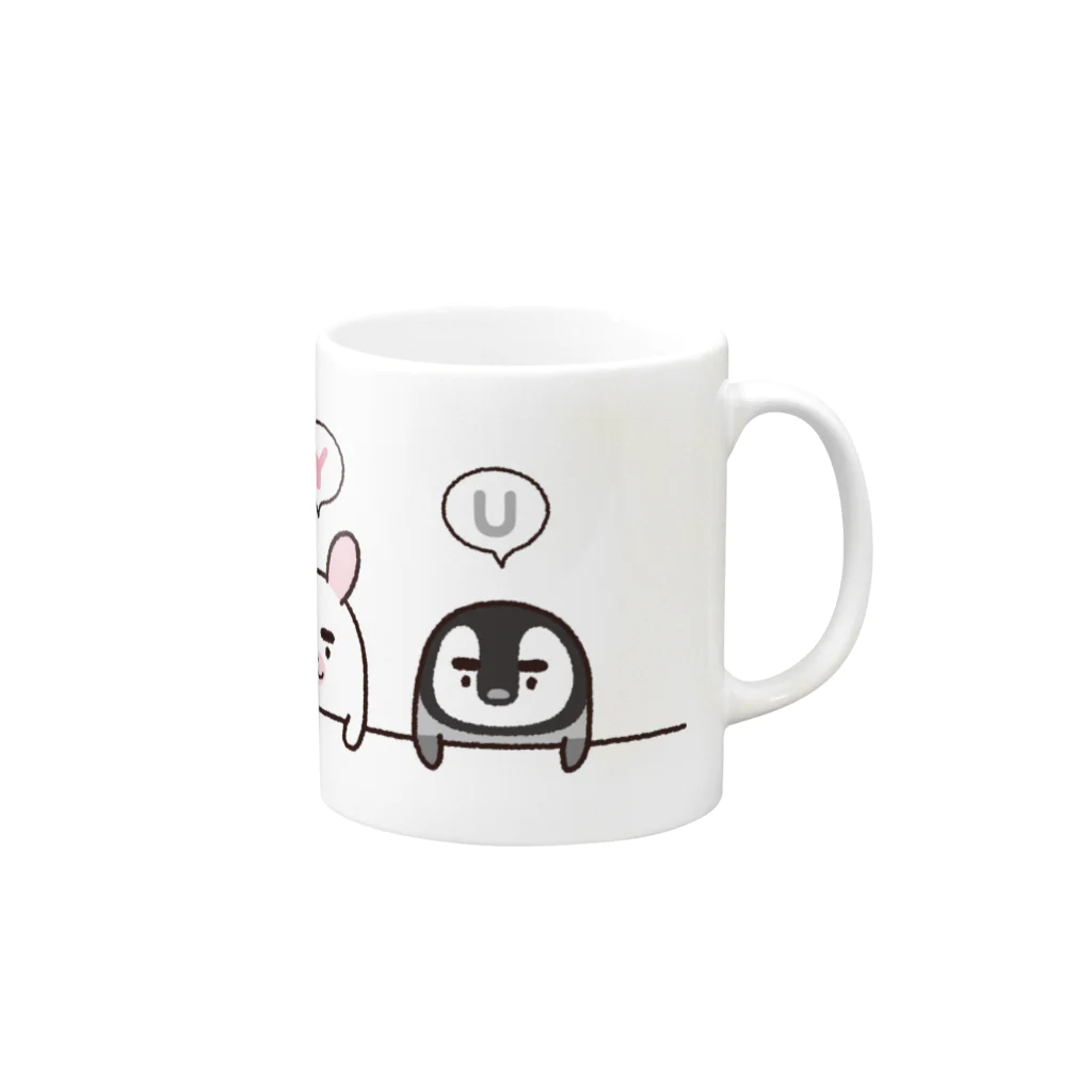 noenoe：ノエノエのあにまゆず Mug :right side of the handle