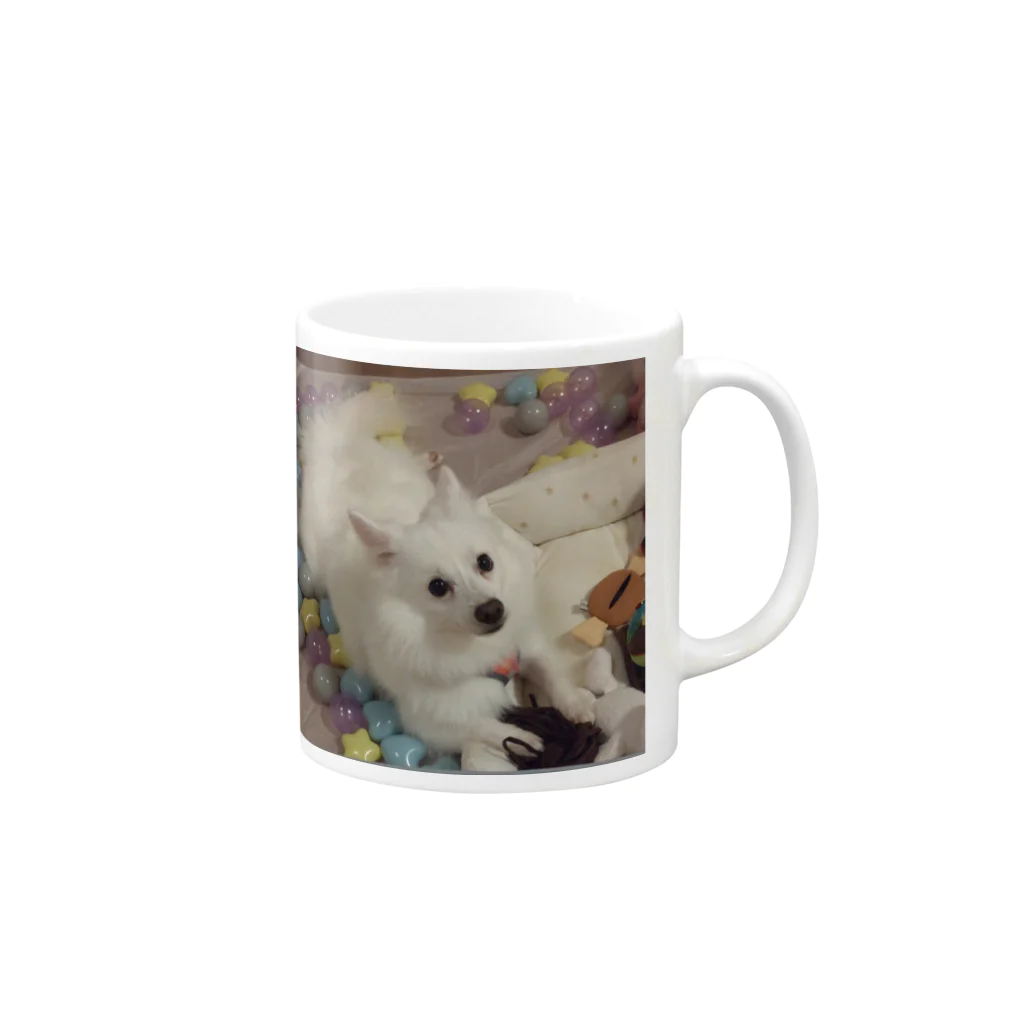 MIPA♥の愛犬パールグッズ　Mipa♥日本スピッツ Mug :right side of the handle