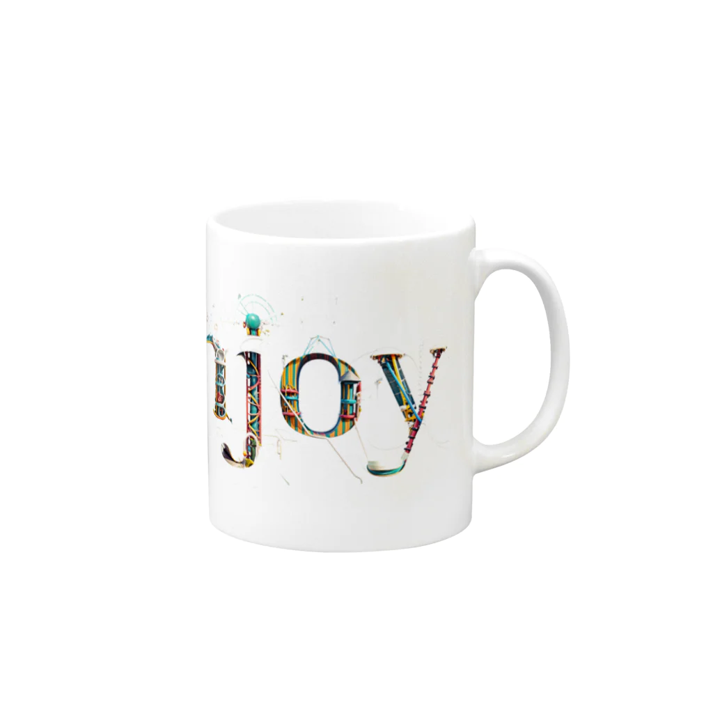 Dondon_designのEnjoy！ Mug :right side of the handle