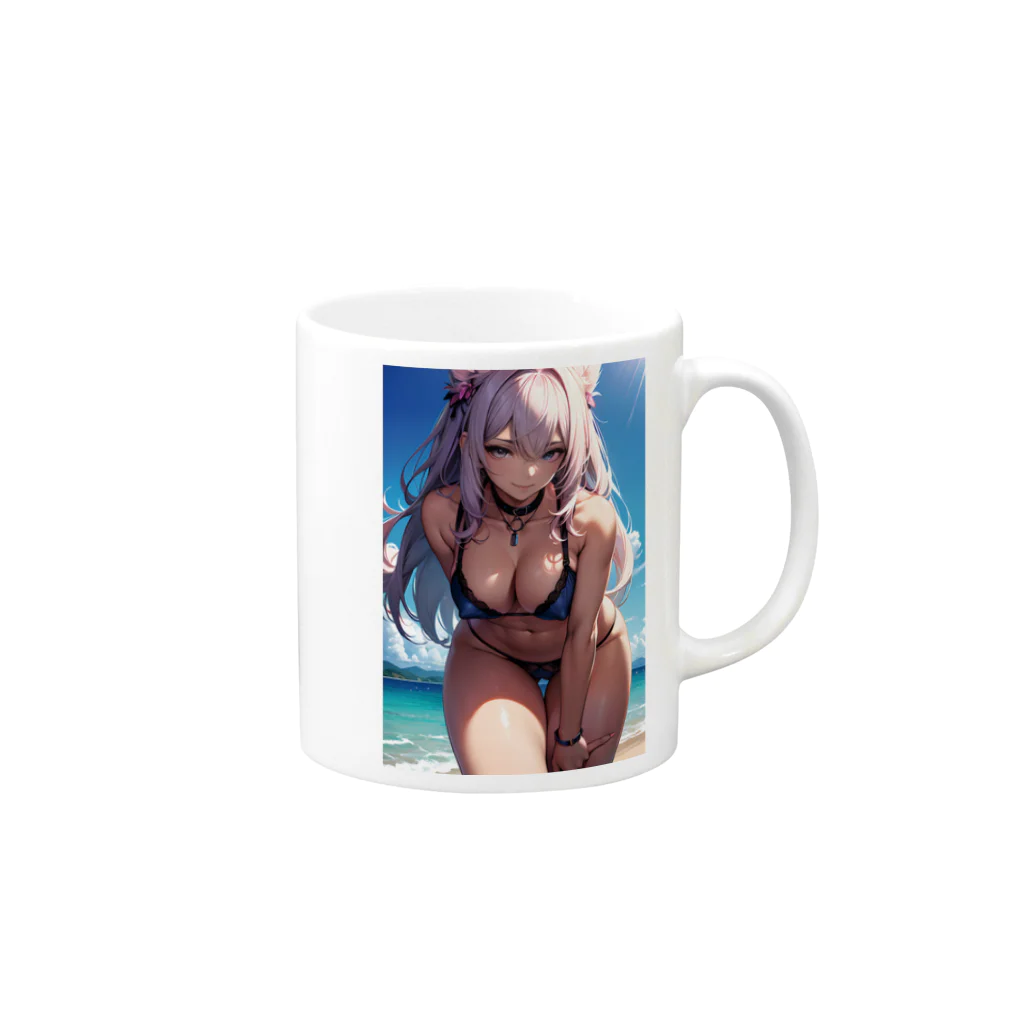 RGセクシーガールの猫耳美少女 Mug :right side of the handle