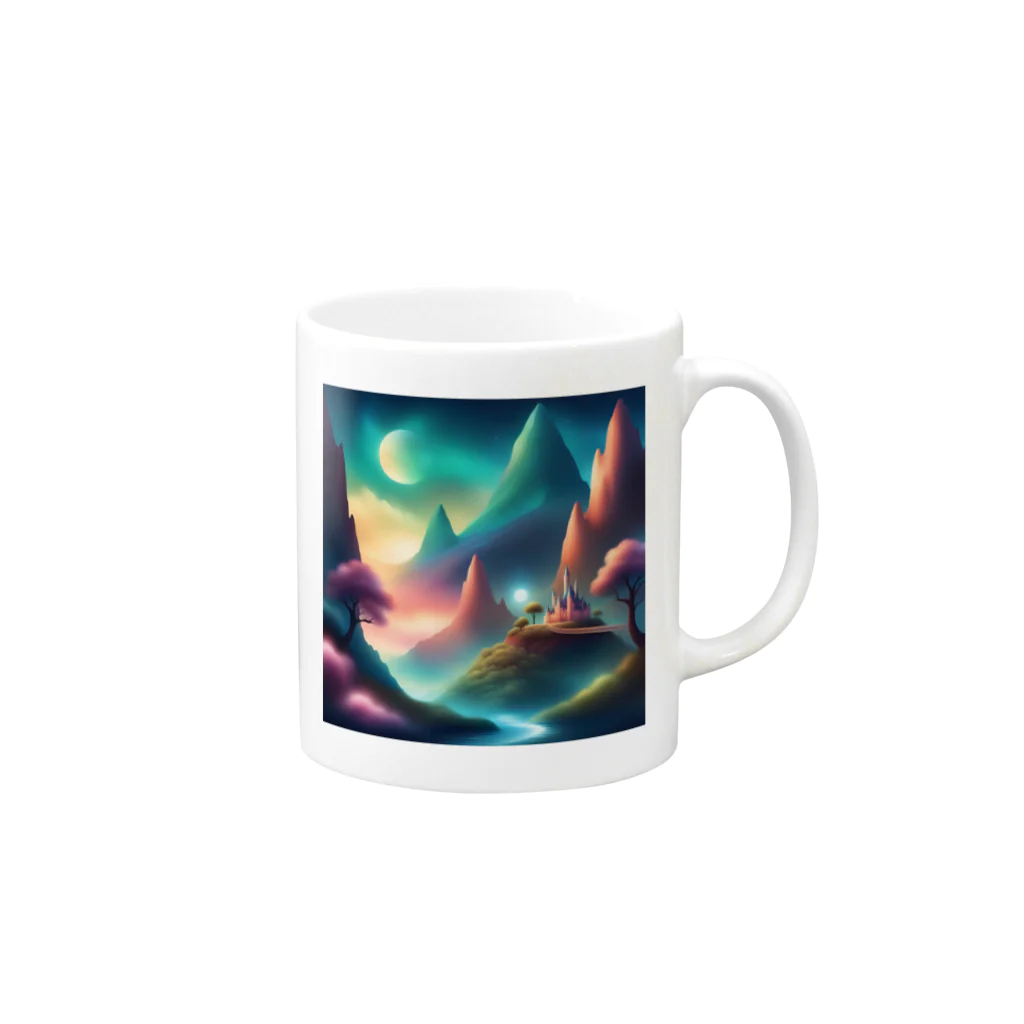 tyoppaの幻想的な風景 Mug :right side of the handle