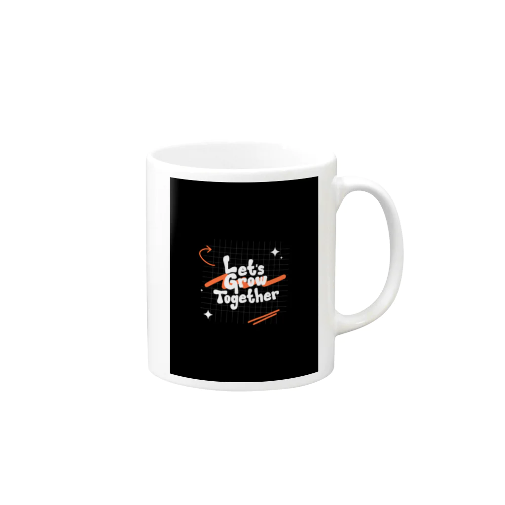 yusaki55maikingのアブストラクトタイポグラフィ Tシャツ Mug :right side of the handle