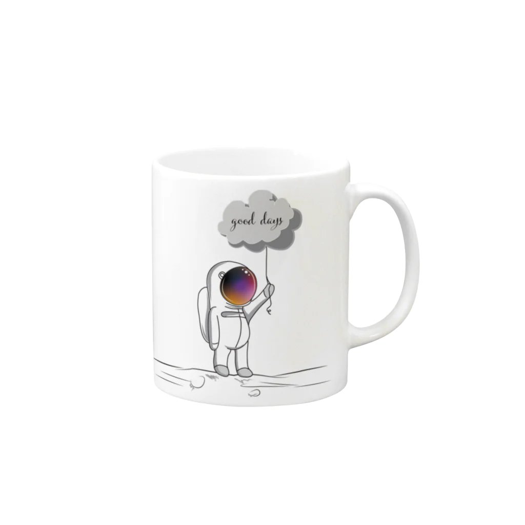 MEIMEI のアストロノートくん Mug :right side of the handle