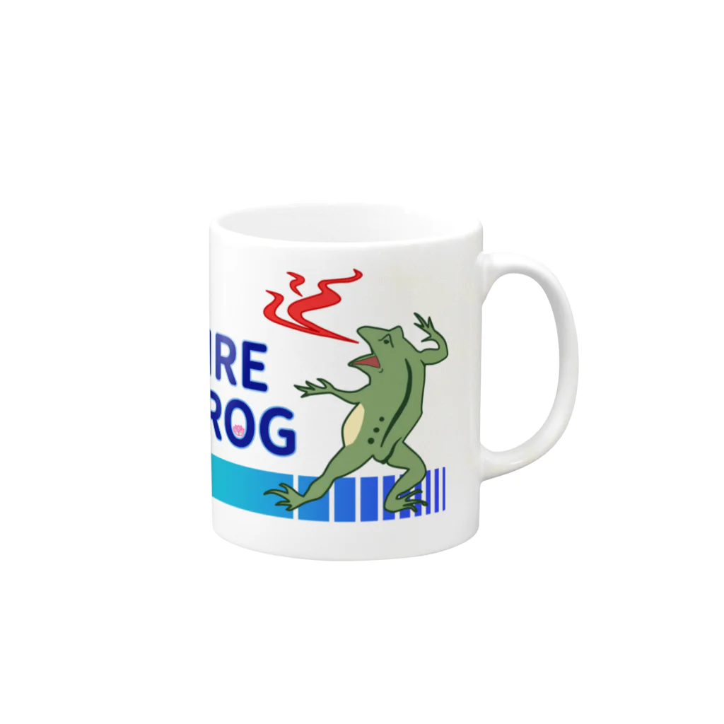 ハナミヅク商店のFIRE FROG Mug :right side of the handle