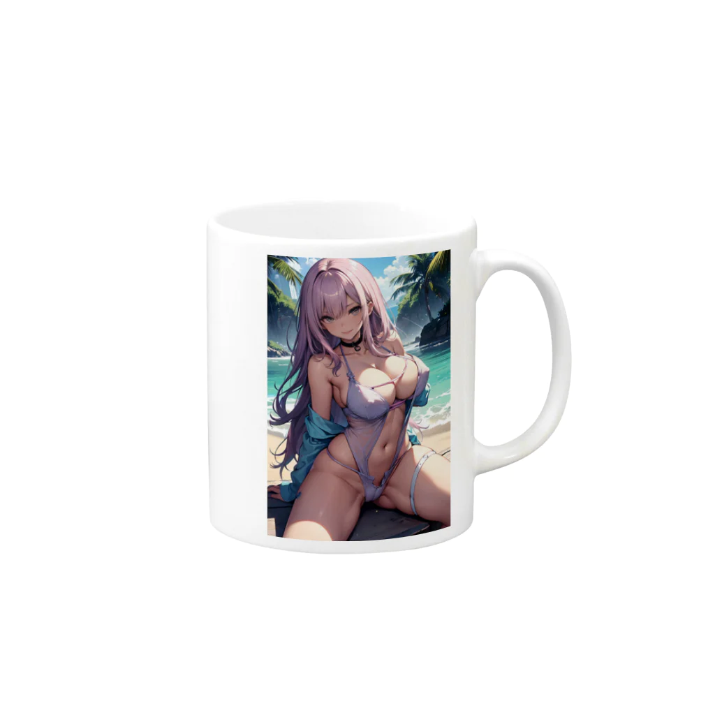 RGセクシーガールのセクシー美少女 Mug :right side of the handle