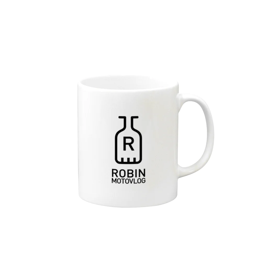 ROBIN MOTOVLOGのROBIN MOTOVLOG／フルクロロゴ Mug :right side of the handle