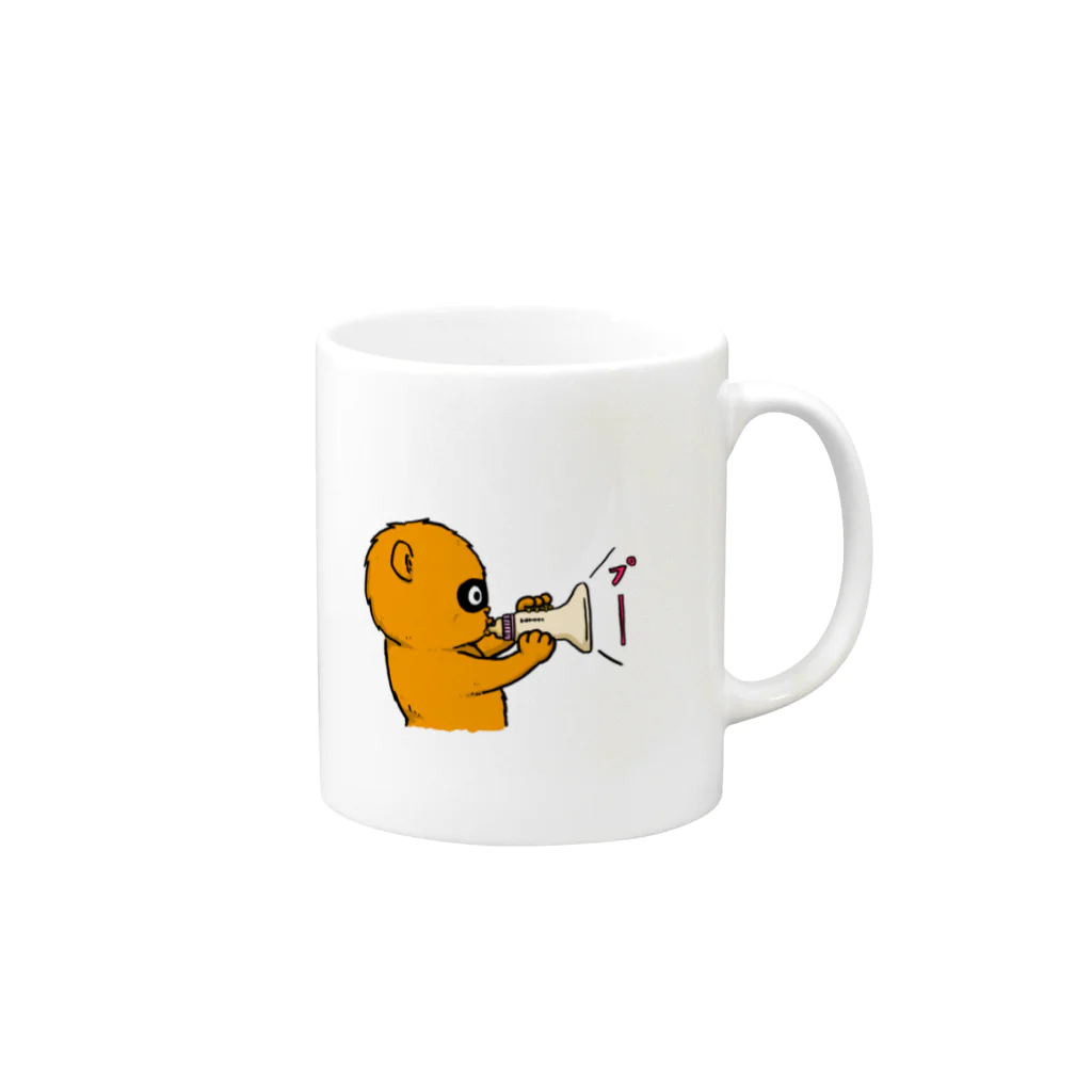 studio moko ちか店のタヌキの子 Mug :right side of the handle