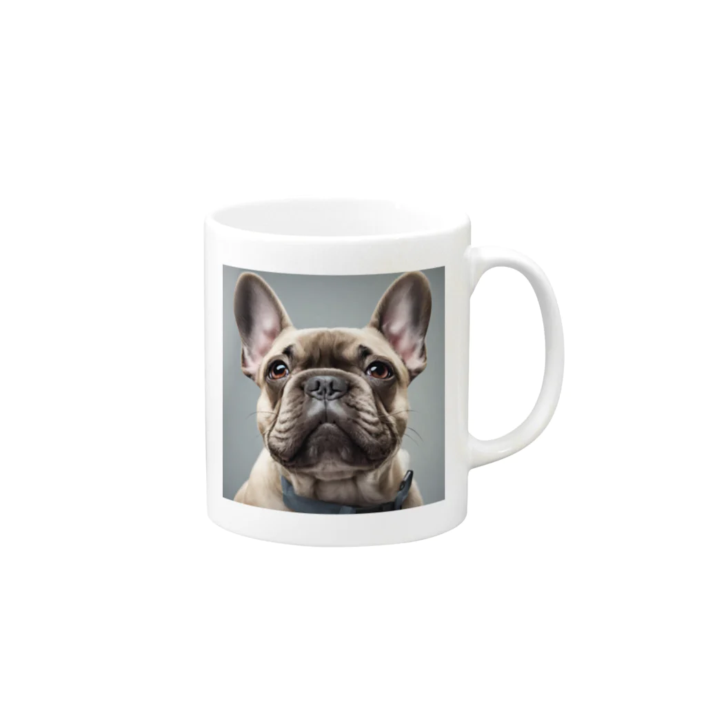 smile_happyのfrench bulldog マグカップの取っ手の右面