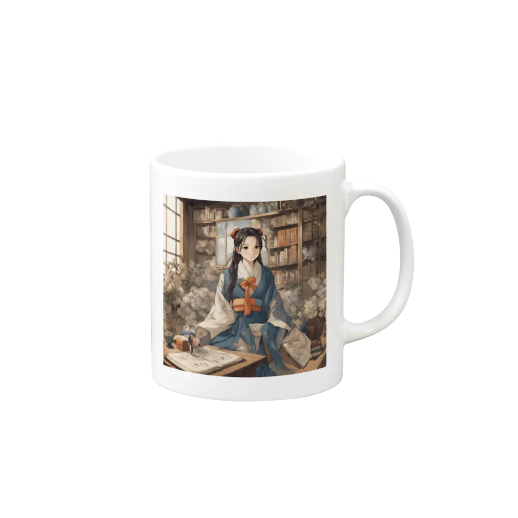 the blue seasonの清水美琴 Mug :right side of the handle