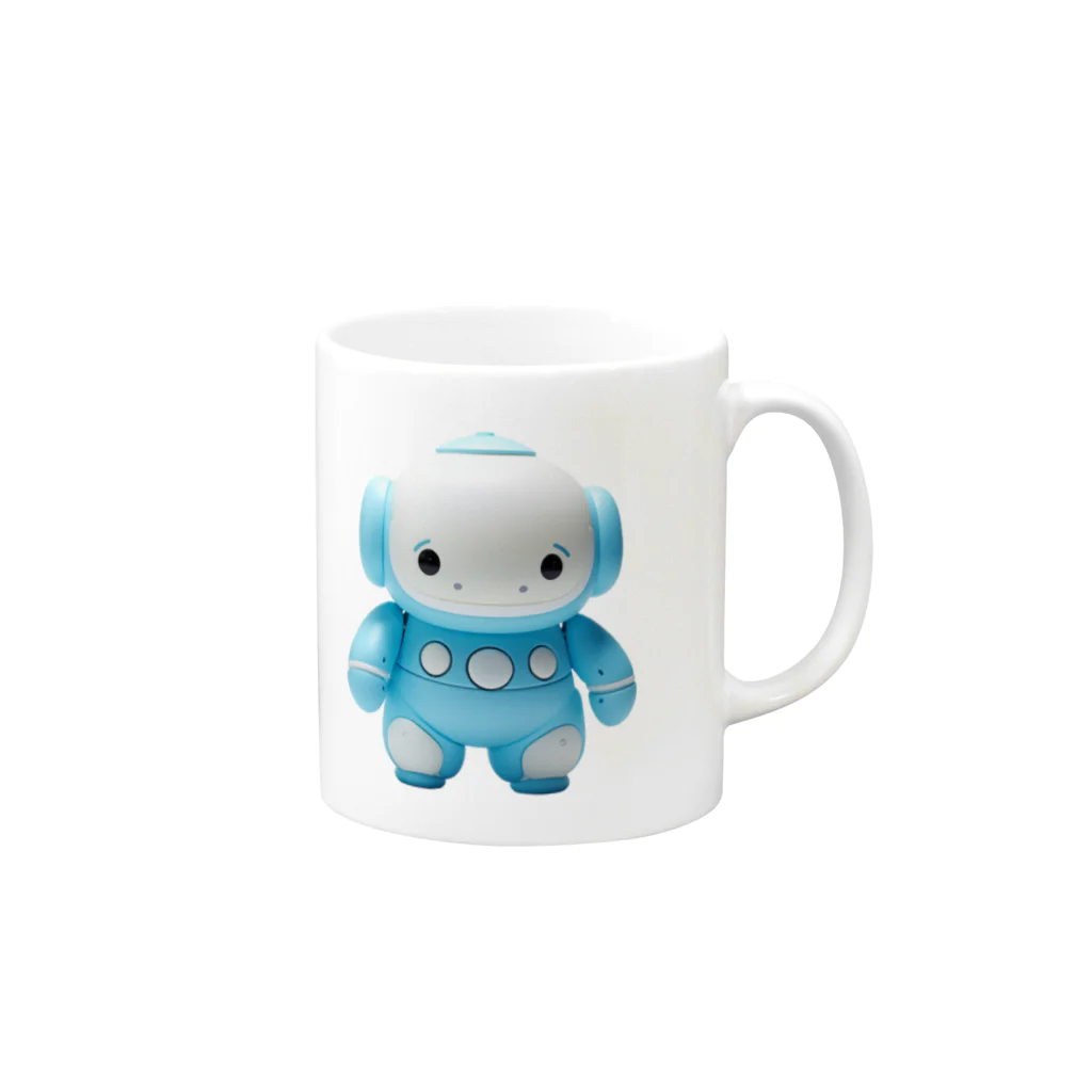 ファンタジックスクリブルのトールロボット Mug :right side of the handle