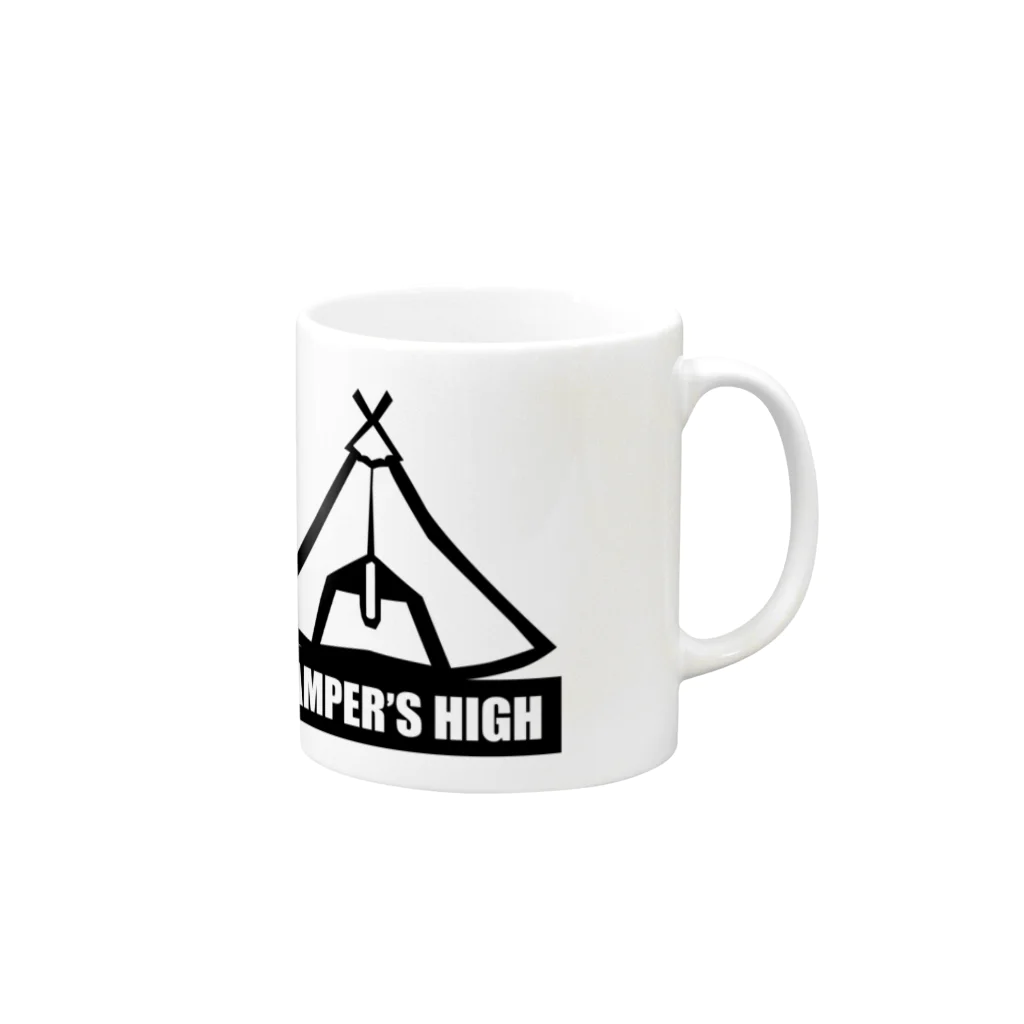 id-linkのワンポールテント Mug :right side of the handle