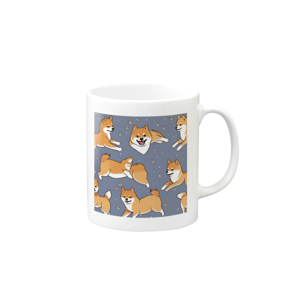 sexycuteのかわいい柴犬のグッズ Mug :right side of the handle