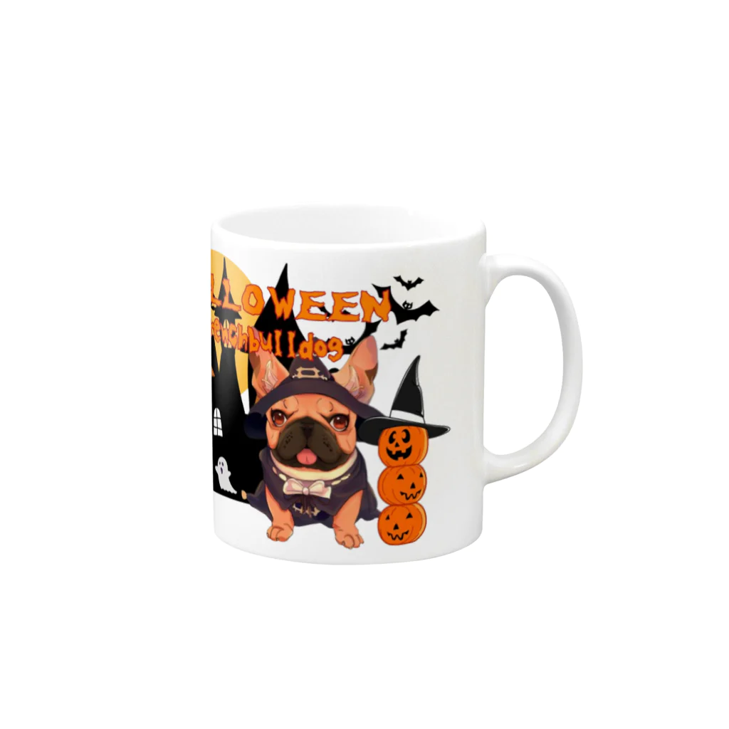 furebuhi　clubのハロウィン★フレンチブルドッグ Mug :right side of the handle