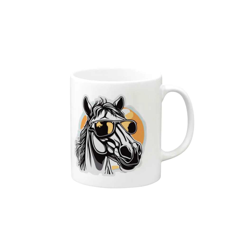 Risen ShopのSunglass Horse(2) Mug :right side of the handle