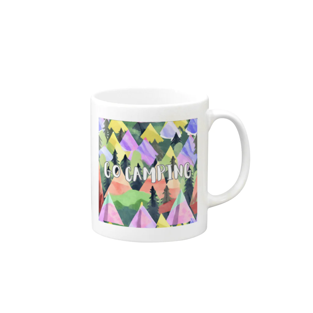 Rico294のカラフルテントでGO CAMPING 2 Mug :right side of the handle