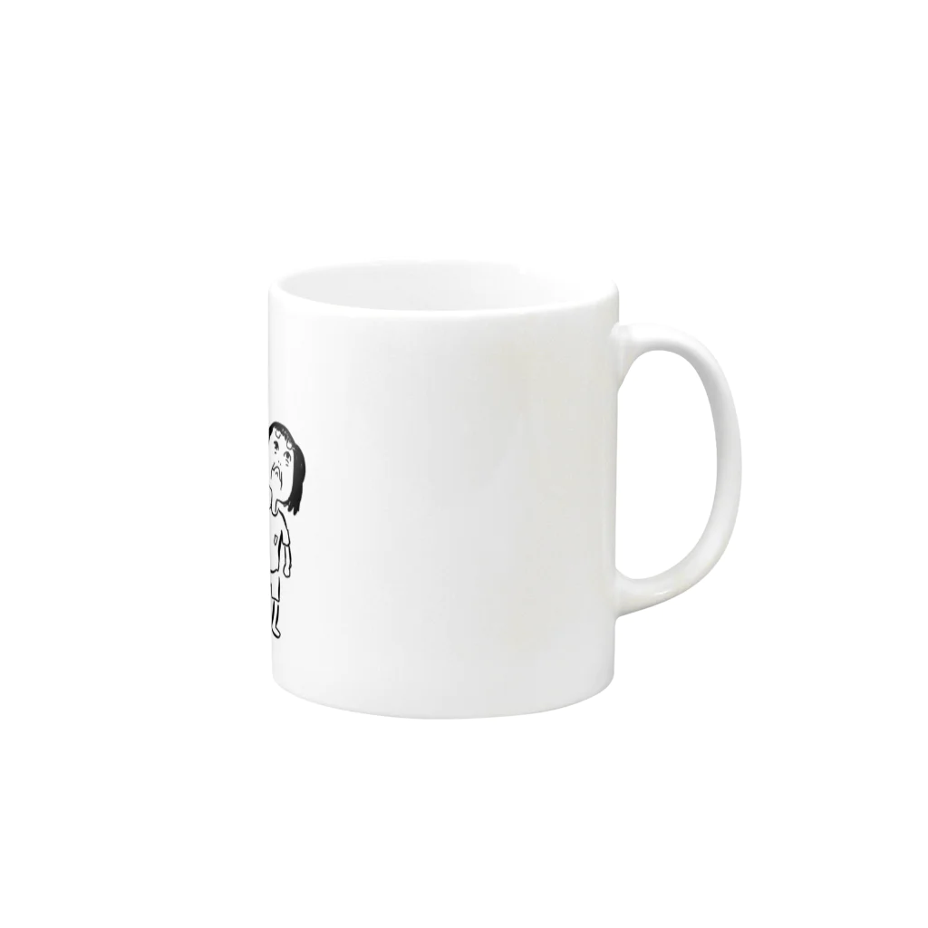 nyahoのばあちゃんと孫 Mug :right side of the handle