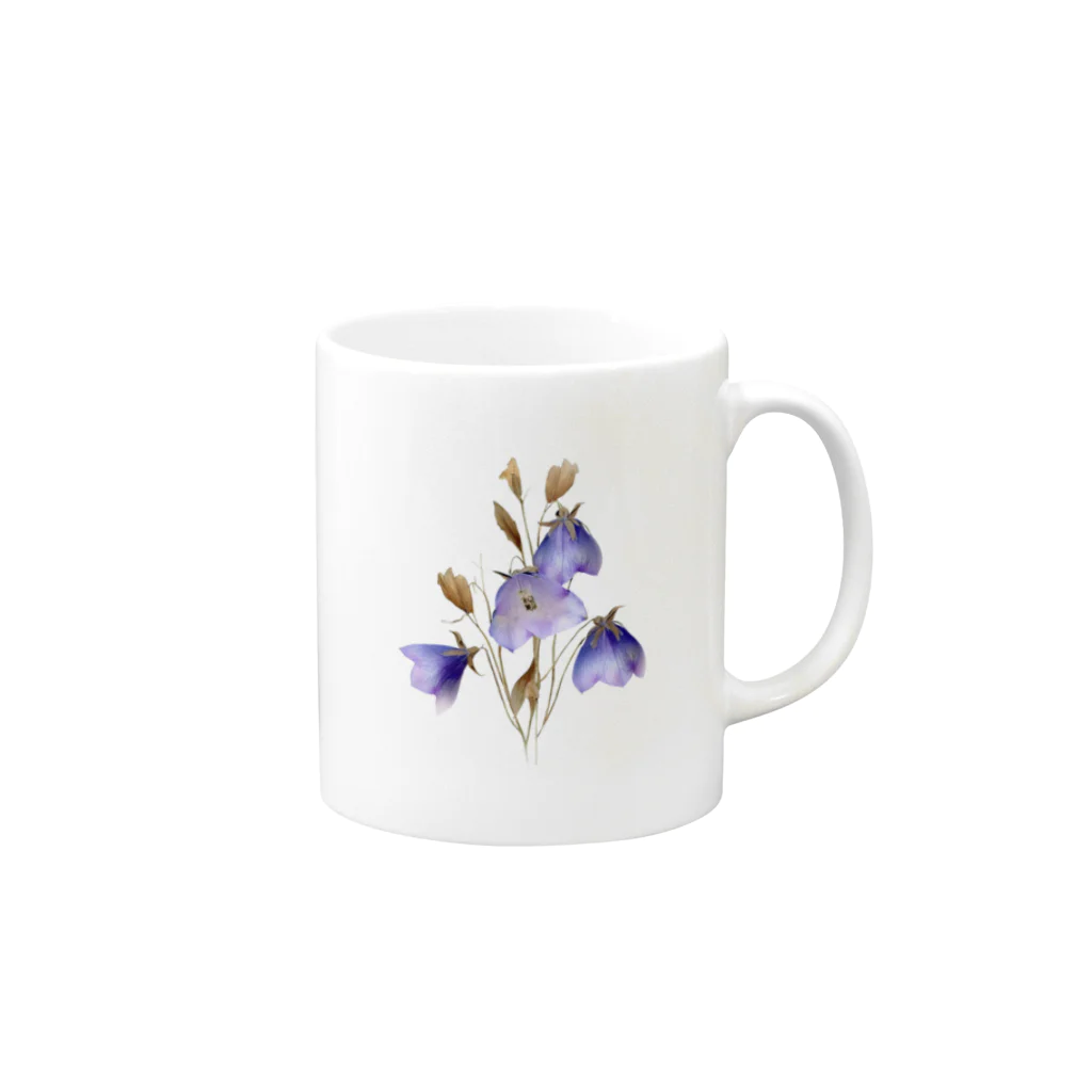 Atelier Petrichor Forestのキキョウ Chinese bellflower Mug :right side of the handle