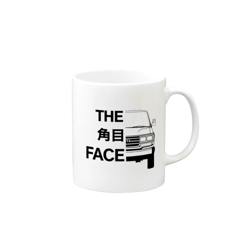 Ch.Tomo ストアのTHE 角目 FACE Mug :right side of the handle