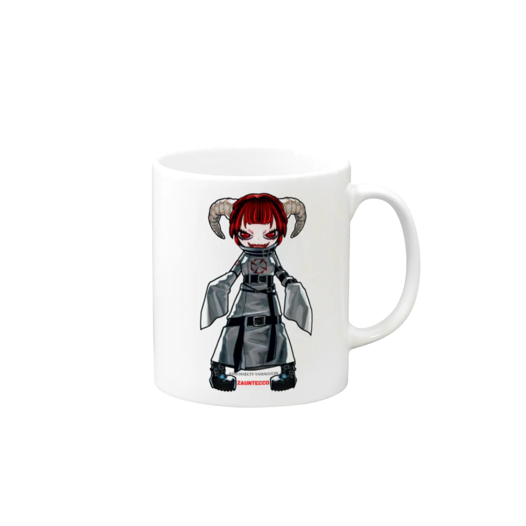 🩸ハロウィンホラー ⛓ゾウンテッ子🐏かわいいお化け屋敷VTuber🩸のゾウンテッ子  Mug :right side of the handle