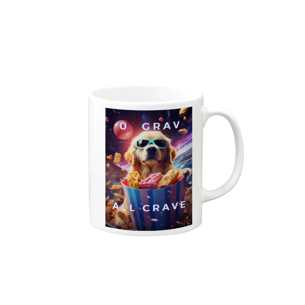 BarkingBeatsの【0 Grav, All Crave】 マグカップの取っ手の右面