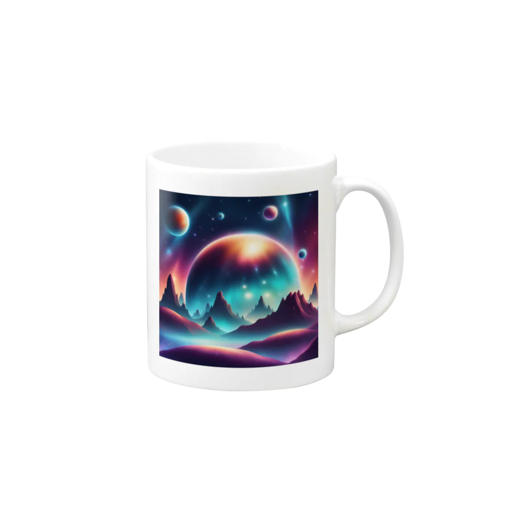 Momo Magicの未来宇宙 Mug :right side of the handle