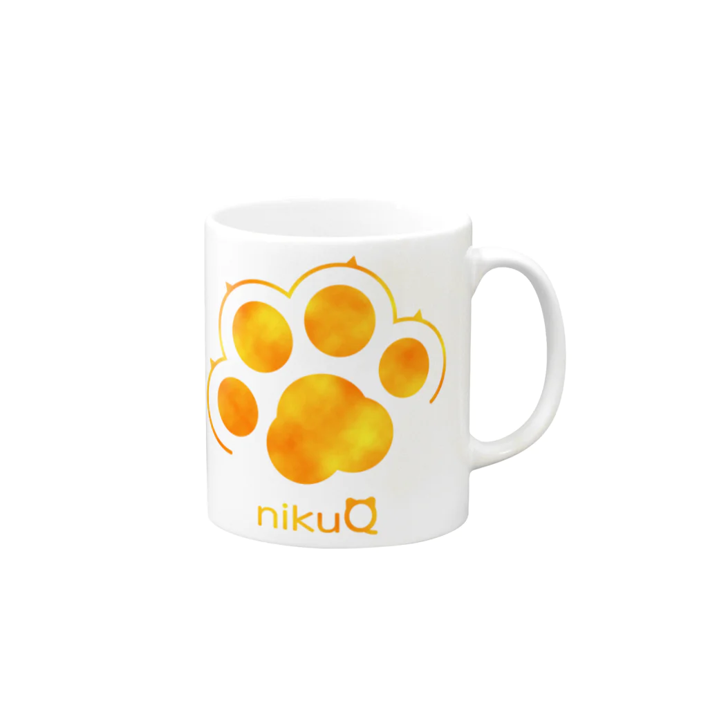 WebArtsの肉球をモチーフにしたオリジナルブランド「nikuQ」（猫タイプ）です マグカップの取っ手の右面