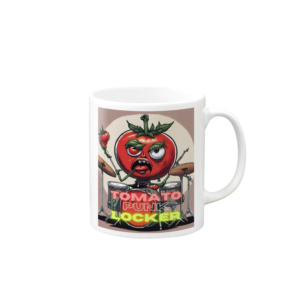 ケマオの店「ZF」の🍅ベジロック「トマトくん」🎸✨ Mug :right side of the handle