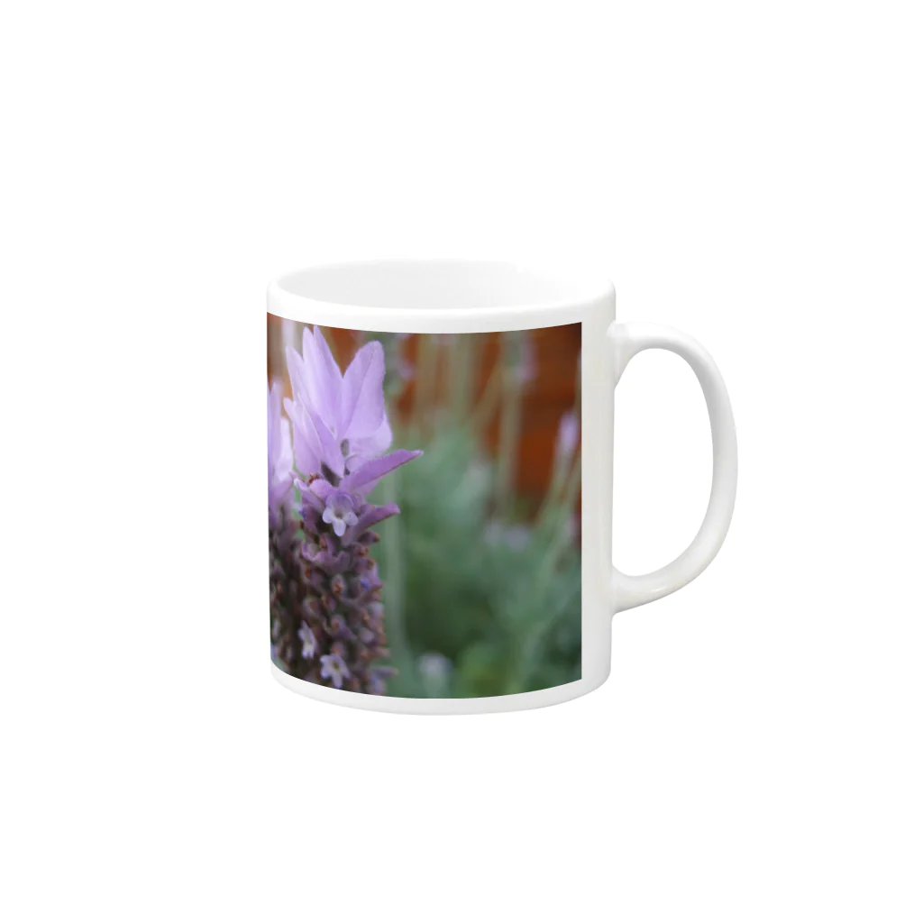 みっちゃんのラベンダーの花 Mug :right side of the handle