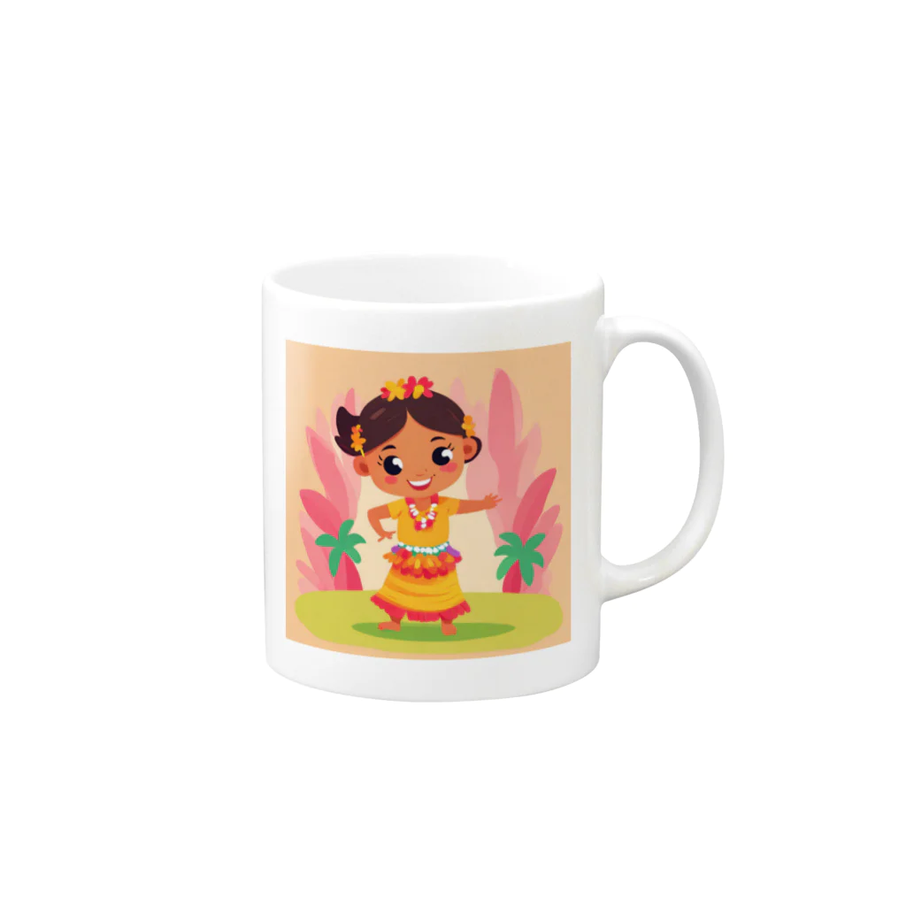 オハナショップのフラダンサーナナちゃん Mug :right side of the handle